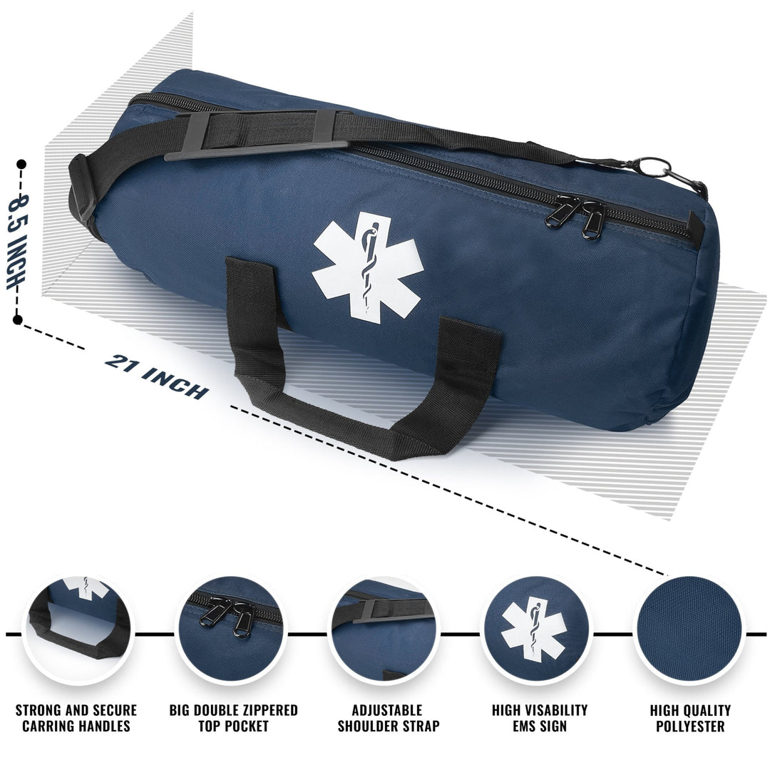 EMT Oxygen Tank Duffle Bag - D Cylinder Carrier & Sleeve - ASA TECHMED