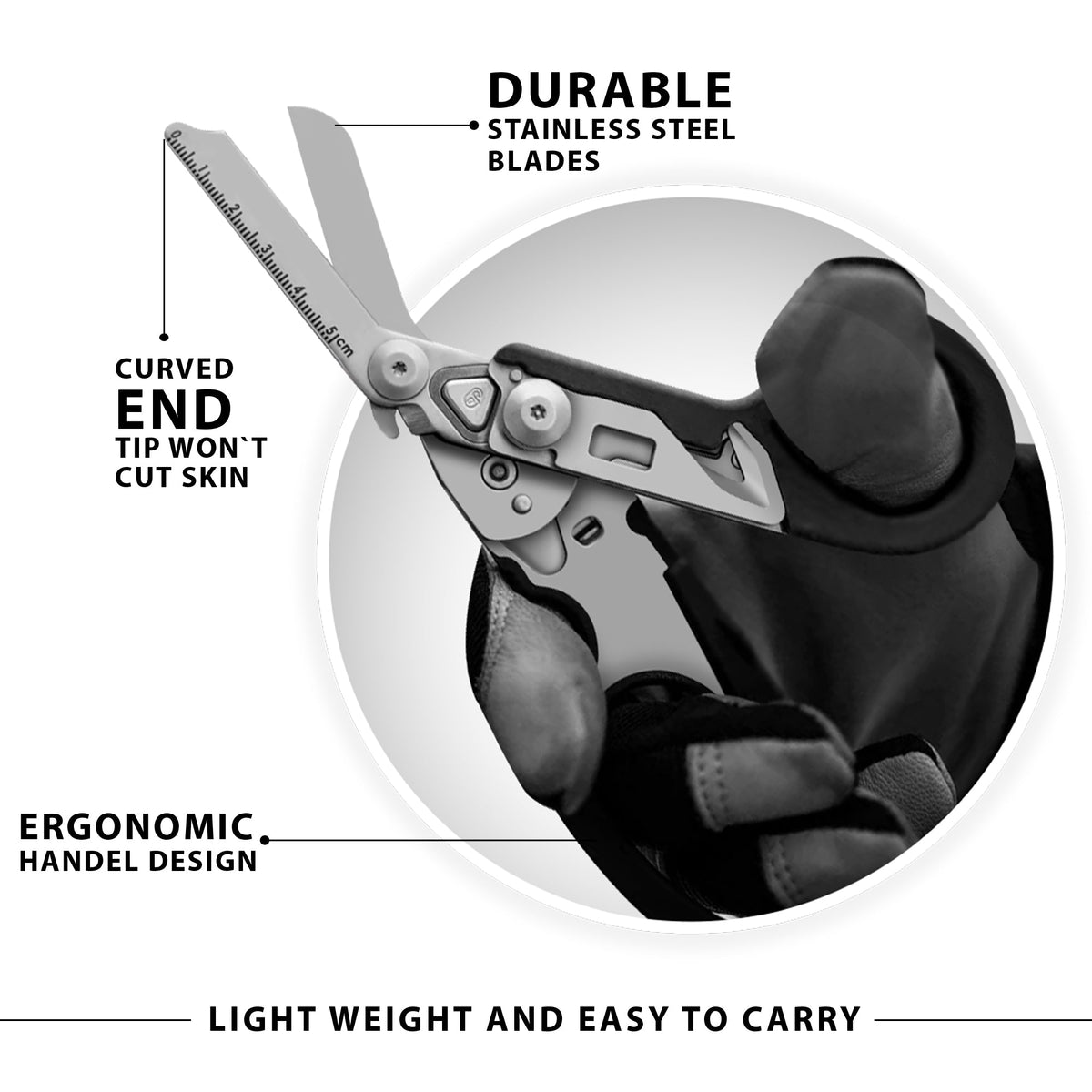 EMT Trauma Shears & LED Penlight Set - Medical Scissors Combo - ASA TECHMED