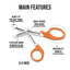 EMT Trauma Shears / Nurse Scissors, 7.5" - Assorted Colors - ASA TECHMED