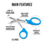 EMT Trauma Shears / Nurse Scissors, 7.5" - Assorted Colors - ASA TECHMED