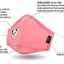 Fashion Washable Cotton Face Mask for Child Cute Smart Mask (Pink) Reusable/INSIDE: 1 MASK and 2PCS Replacement Filters - ASA TECHMED