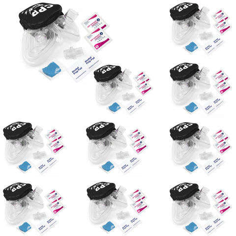 First Aid CPR Rescue Mask Kit – Adult, Child, Infant Resuscitator with Case, Gloves & More - ASA TECHMED