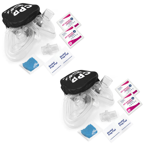 First Aid CPR Rescue Mask Kit – Adult, Child, Infant Resuscitator with Case, Gloves & More - ASA TECHMED