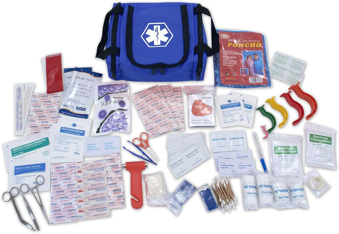 Fully Stocked Emergency Survival First Aid Kit - Assorted Colors - ASA TECHMED