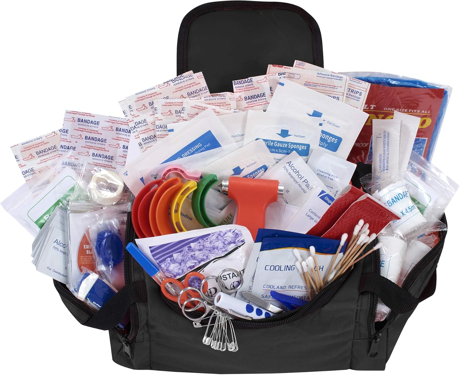 Fully Stocked Emergency Survival First Aid Kit - Assorted Colors - ASA TECHMED