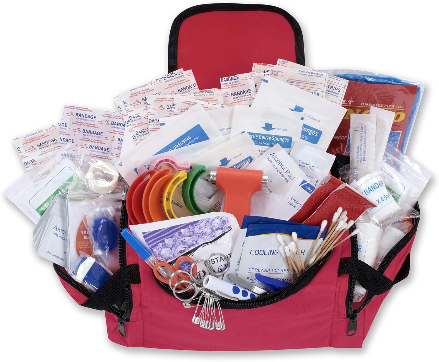 Fully Stocked Emergency Survival First Aid Kit - Assorted Colors - ASA TECHMED