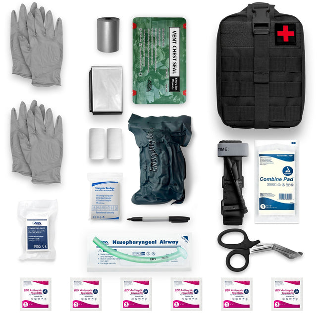 IFAK Tactical Trauma Kit| Tourniquet, Chest Seal & Airway| ASA Techmed ...