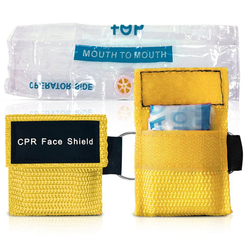 Keychain CPR Face Shield Mask with One - Way Valve (100 - Pack) - ASA TECHMED