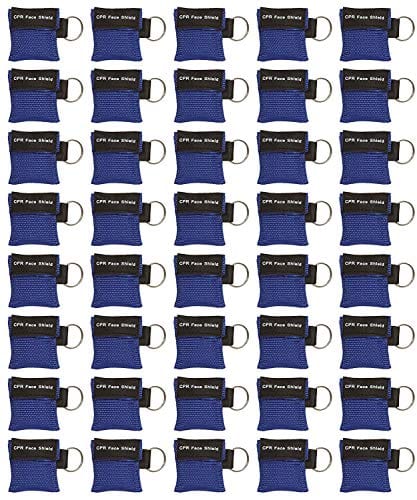 Keychain CPR Masks with One - Way Valve (100 - Pack) - Assorted Colors - ASA TECHMED