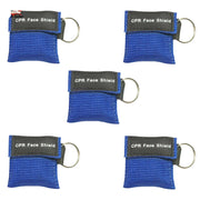 Keychain CPR Masks with One - Way Valve 5 - Pack - Assorted Colors - ASA TECHMED