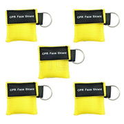 Keychain CPR Masks with One - Way Valve 5 - Pack - Assorted Colors - ASA TECHMED