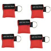 Keychain CPR Masks with One - Way Valve 5 - Pack - Assorted Colors - ASA TECHMED