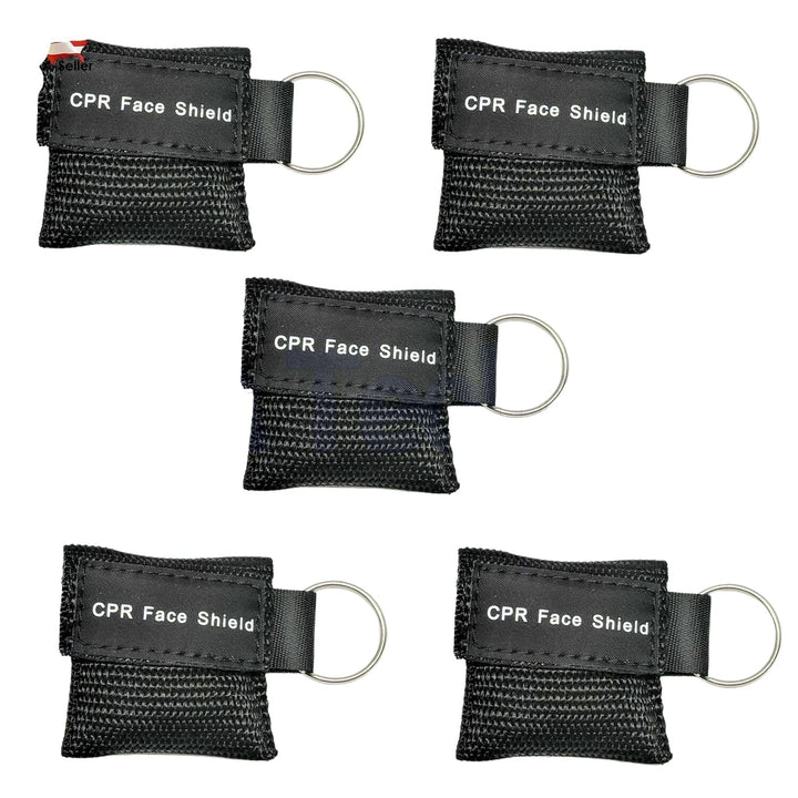 Keychain CPR Masks with One - Way Valve 5 - Pack - Assorted Colors - ASA TECHMED