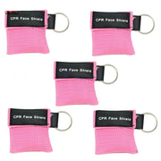 Keychain CPR Masks with One - Way Valve 5 - Pack - Assorted Colors - ASA TECHMED