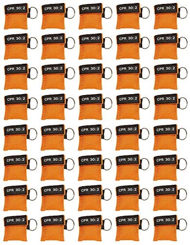 Keychain CPR Masks with One - Way Valve (50 - Pack) - Assorted Colors - ASA TECHMED