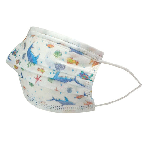 Kids Disposable Face Mouth Mask 3 - Ply with Ear Loop 50 - Pack Children's Mask - ASA TECHMED