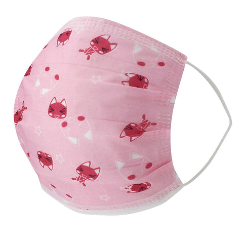 Kids Disposable Face Mouth Mask 3 - Ply with Ear Loop 50 - Pack Children's Mask - ASA TECHMED