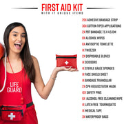 Lifeguard First Aid Kit - Includes Lifeguard Fanny Pack/ Hip Pack, CPR Kit and 72 - Piece First Aid Kit - ASA TECHMED
