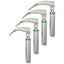 Macintosh Fiberoptic Laryngoscope Set - 4 Curved Blades & Handle - ASA TECHMED