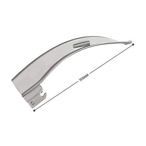 Macintosh Fiberoptic Laryngoscope Set - 4 Curved Blades & Handle - ASA TECHMED