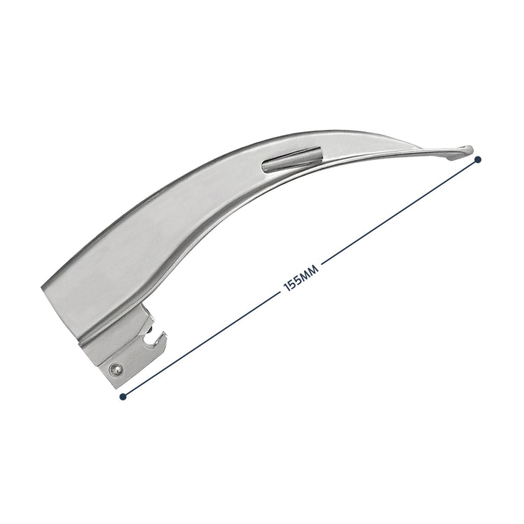 Macintosh Fiberoptic Laryngoscope Set - 4 Curved Blades & Handle - ASA TECHMED