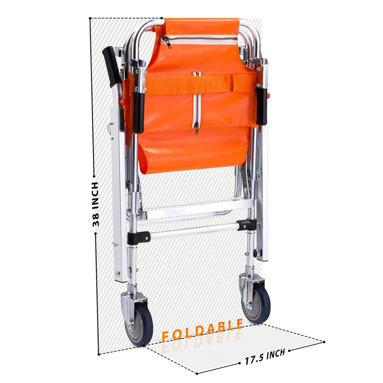 Medical Stair Stretcher Chair - Foldable Aluminum Transport(350lb Load) - ASA TECHMED