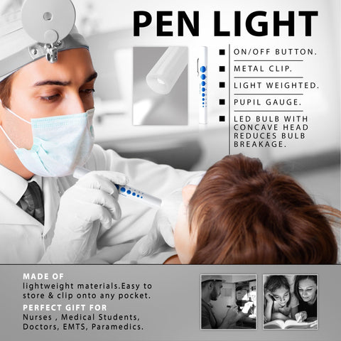 Neurological Kit with Reflex Percussion Hammer, Tuning Forks, Bandage Scissors and Pen Light, - ASA TECHMED