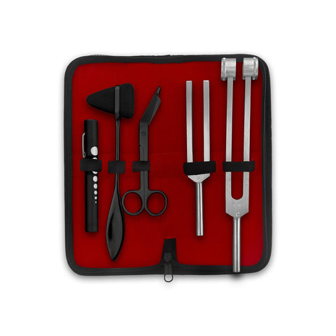 Neurological Kit with Reflex Percussion Hammer, Tuning Forks, Bandage Scissors and Pen Light, - ASA TECHMED