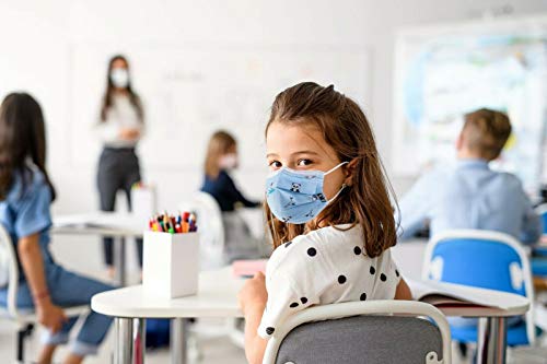 New Kids Disposable Face Mouth Mask 3 - Ply Ear Loop 50 PCS Childrens Mask (White) - ASA TECHMED