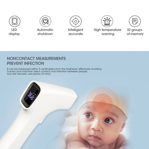 Non - Contact Digital Forehead Infrared Thermometer, Accurate Instant Readings for Adults and Children - ASA TECHMED