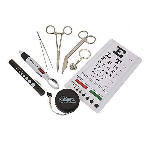 Nurse Organizer Pouch with Stainless Steel & Black Instruments - Assorted Colors - ASA TECHMED