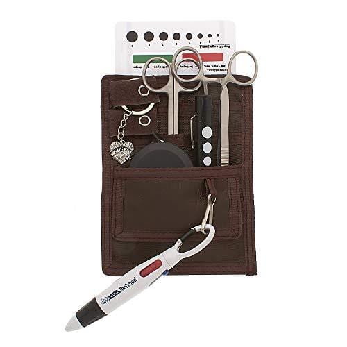 Nurse Organizer Pouch with Stainless Steel & Black Instruments - Assorted Colors - ASA TECHMED