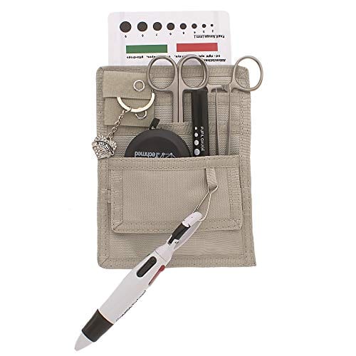 Nurse Organizer Pouch with Stainless Steel & Black Instruments - Assorted Colors - ASA TECHMED