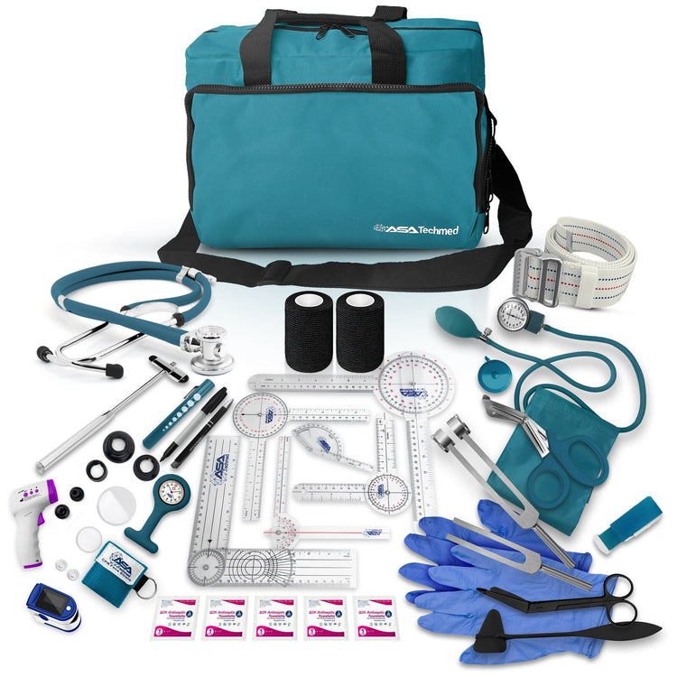 Physical Therapy Home Health Kit - Bag, Gait Belt, & Goniometers - ASA TECHMED
