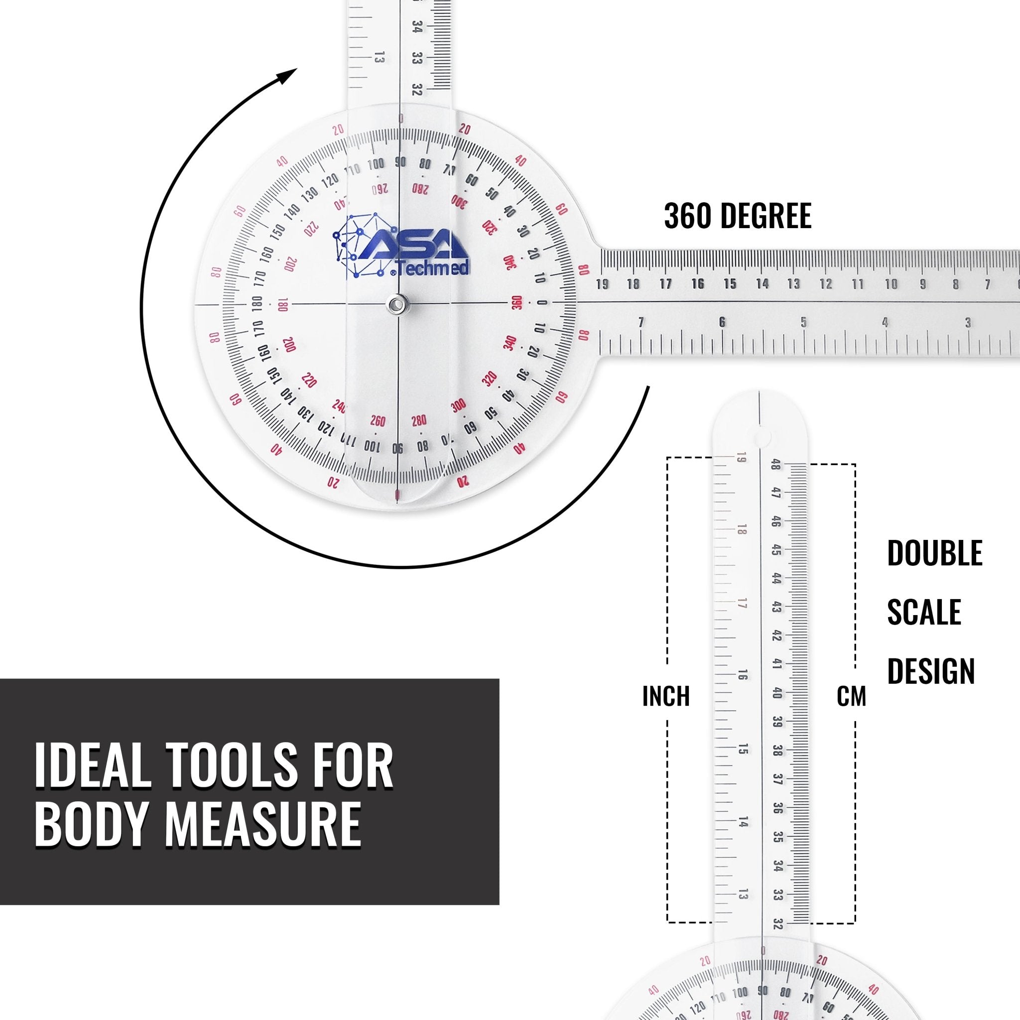 Physical Therapy Student Kit - BP Cuff, Gait Belt, Goniometers & Case - ASA TECHMED
