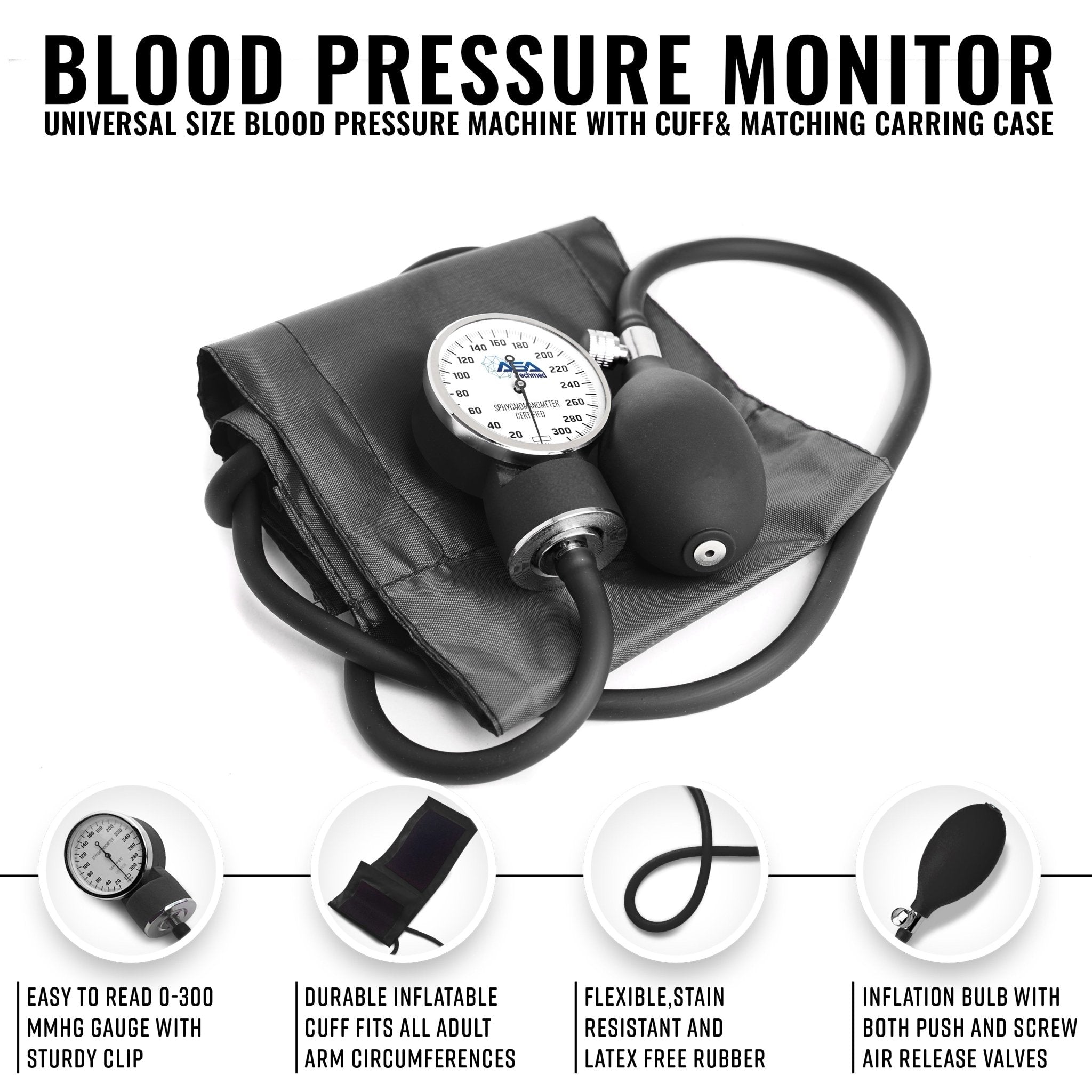 Physical Therapy Student Kit - BP Cuff, Gait Belt, Goniometers & Case - ASA TECHMED