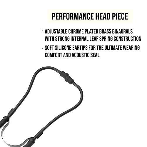 Premium Sprague Rappaport Lightweight Dual Head Stethoscope | Adult, Pediatric, Infant Chestpiece + Accessory Pouch for Clincial, Doctor, Nurse - ASA TECHMED