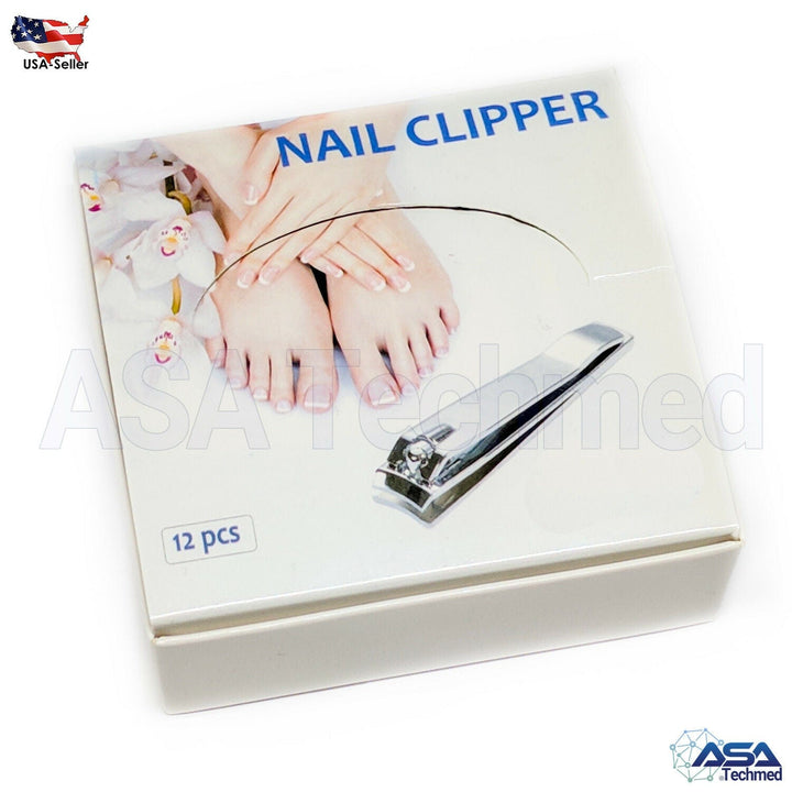 Professional Stainless Steel Toenail Clippers - Bulk 12 - Pack - ASA TECHMED