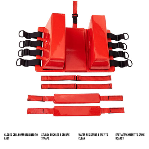 Rescue Kit – Emergency Medical Support with Spine Board, Head Immobilizer, Trauma Bag & 10 - Point Strap - ASA TECHMED