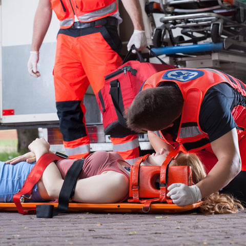 Rescue Kit – Emergency Medical Support with Spine Board, Head Immobilizer, Trauma Bag & 10 - Point Strap - ASA TECHMED