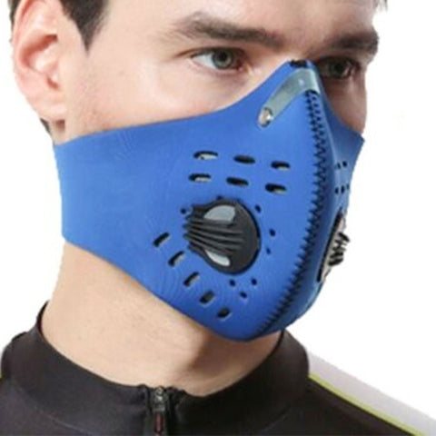 Reusable Dual Air Breathing Valve Face Mask Cover with Activated Carbon Filter - ASA TECHMED