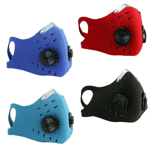 Reusable Dual Air Breathing Valve Face Mask Cover with Activated Carbon Filter - ASA TECHMED