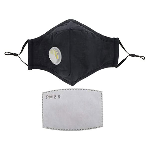 Reusable Dual Air Breathing Valve Face Mask Cover with Activated Carbon Filter - ASA TECHMED