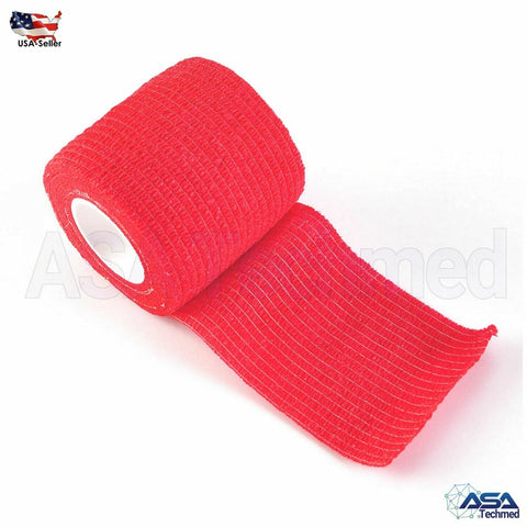 Self Adhesive Bandage Gauze Rolls Elastic Adherent Tape Wrap Assorted Colors - ASA TECHMED