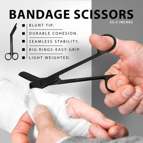 Set of 6 pcs Diagnostic Reflex Percussion Kit - Taylor Hammer, Body Measuring Tape, Tuning Fork Set, Bandage Scissors 5.5", Snellen Eye Chart w/Case (Stainless Silver) - ASA TECHMED