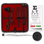 Set of 6 pcs Diagnostic Reflex Percussion Kit - Taylor Hammer, Body Measuring Tape, Tuning Fork Set, Bandage Scissors 5.5", Snellen Eye Chart w/Case (Stainless Silver) - ASA TECHMED