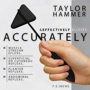Set of 6 pcs Diagnostic Reflex Percussion Kit - Taylor Hammer, Body Measuring Tape, Tuning Fork Set, Bandage Scissors 5.5", Snellen Eye Chart w/Case (Stainless Silver) - ASA TECHMED