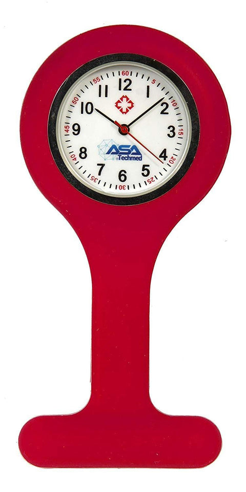 Set of 7 Silcone Nurse Watch W/Pin/Clip, Infection Control Design, Health Care, Nurse, Doctor, Paramedic, Nursing Student, Medical Brooch Fob Watch - ASA TECHMED