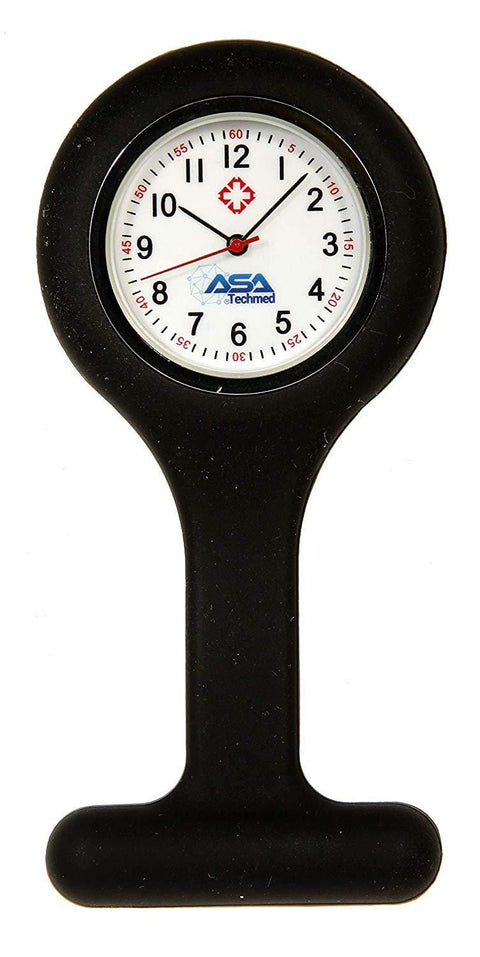 Set of 7 Silcone Nurse Watch W/Pin/Clip, Infection Control Design, Health Care, Nurse, Doctor, Paramedic, Nursing Student, Medical Brooch Fob Watch - ASA TECHMED