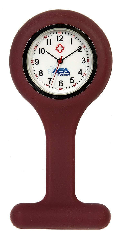 Set of 7 Silcone Nurse Watch W/Pin/Clip, Infection Control Design, Health Care, Nurse, Doctor, Paramedic, Nursing Student, Medical Brooch Fob Watch - ASA TECHMED